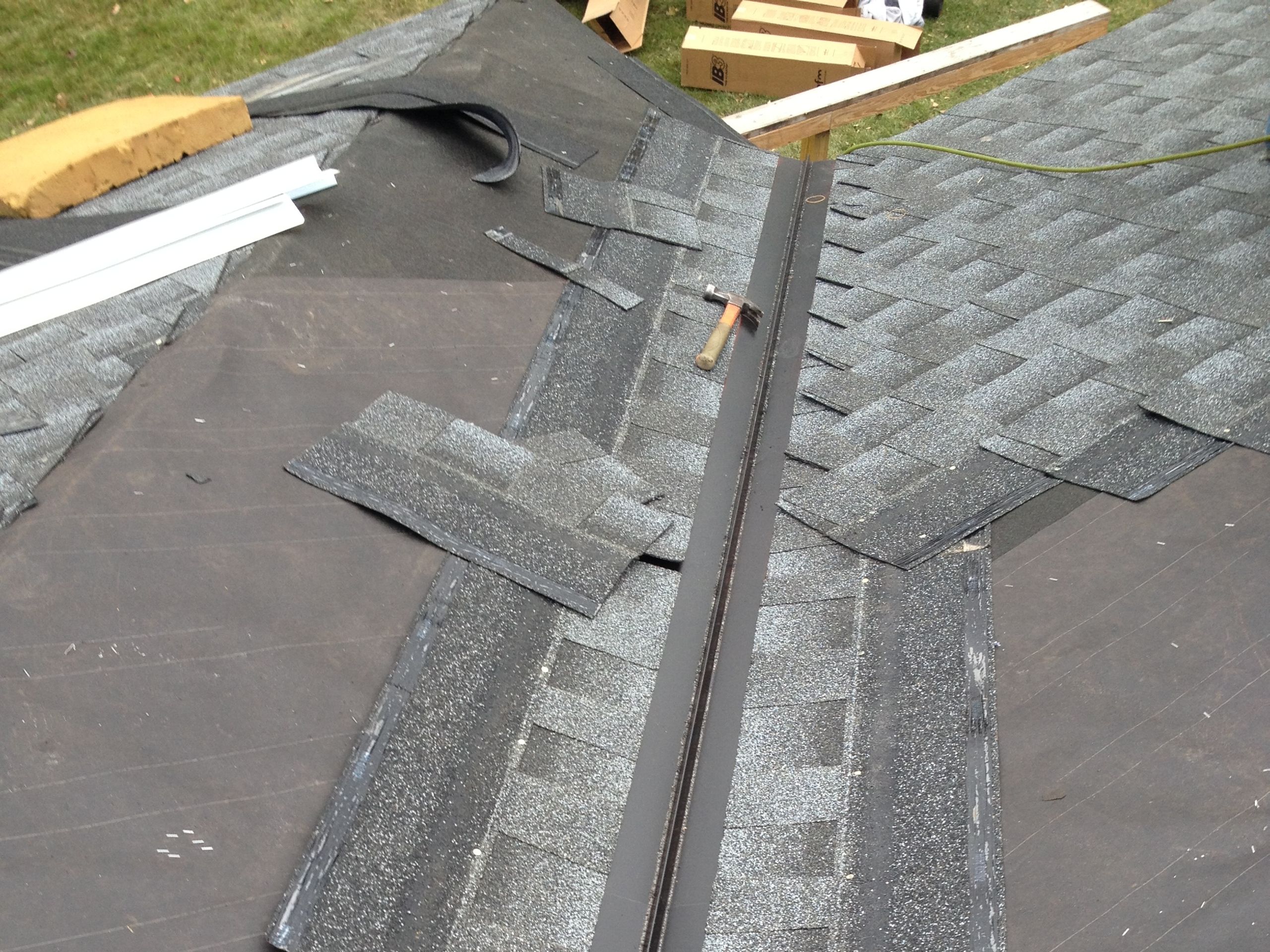 New shingles and ridge cap
