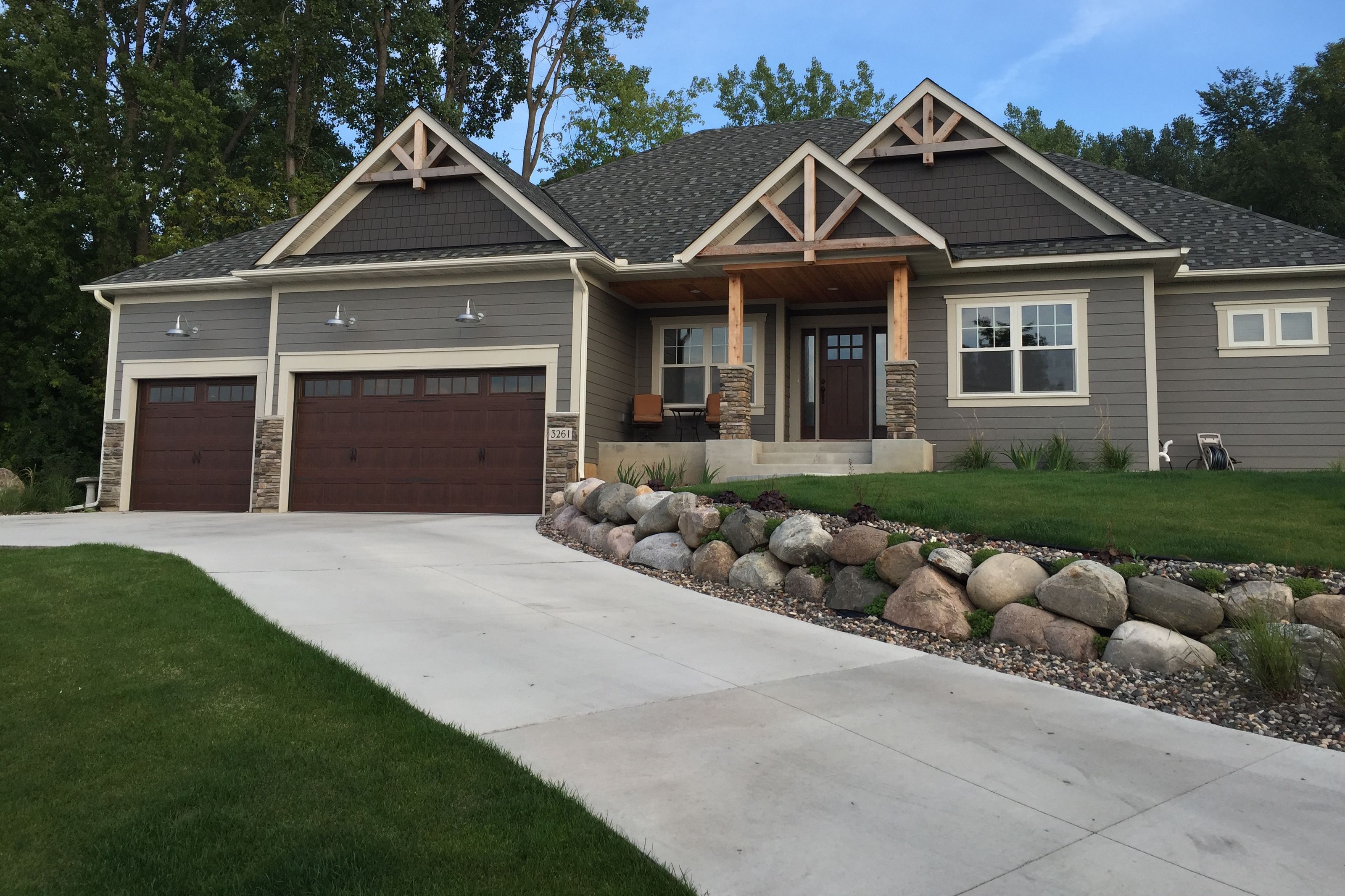 Craftsman ranch with a new shingle roof across the hip and gable
